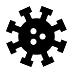 Virus Fill SVG Icon
